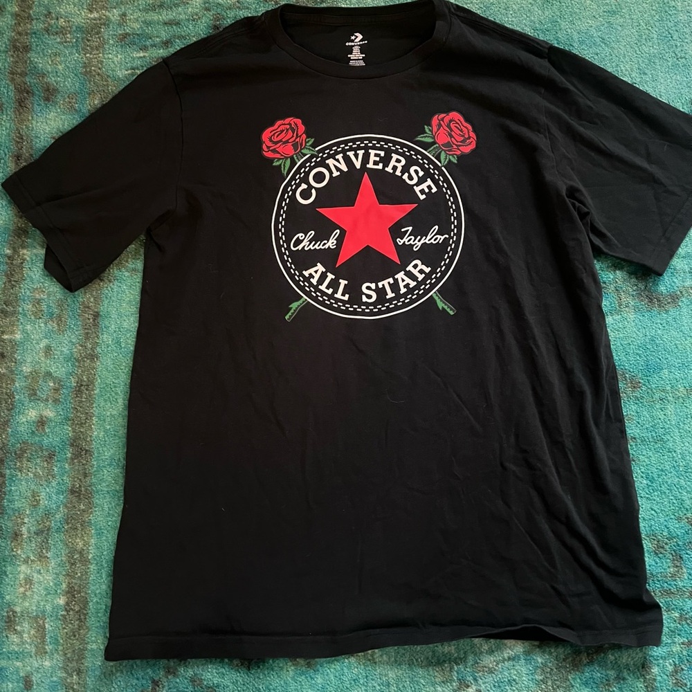 Converse Chuck Taylor All Star Rose Chuck Patch T-shirt in black Size Large